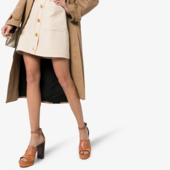 SOLD Chloé 'C' plaque platform sandals - Picture 6 of 12